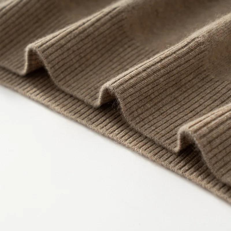Pull à col POLO en cachemire pour hommes, de haute qualité, doux et élastique, décontracté, couleur