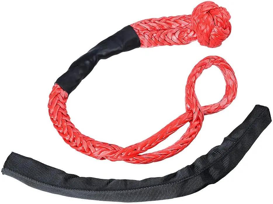 Manille souple synthétique ou anneau de récupération, corde de treuil de 55000lb, manilles robustes