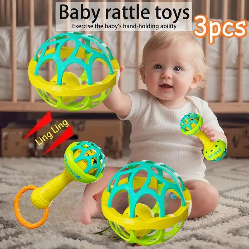Hochets pour bébé de 0 à 12 mois, jouets éducatifs, Shaker, ensemble de rotation, cadeau éducatif se