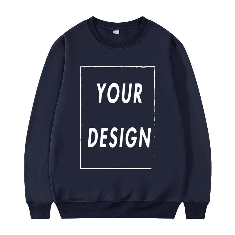 Sweat-shirt unisexe sans chapeau, personnalisé avec votre Logo, col rond, à la mode, décontracté, po