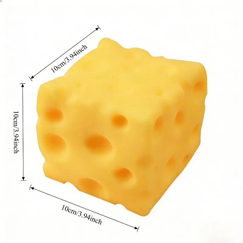 Jouet géant en forme de fromage à presser, taille extra large, jouet anti-stress en forme de fromage