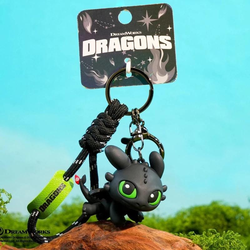 Authentique Dragon dompteur maître volant sans dents garçon porte-clés nouveau sac pendentif petits
