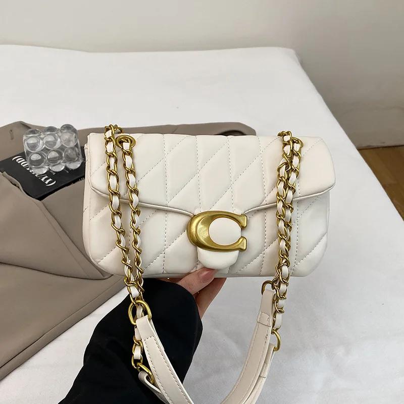Sac à main féminin haut de gamme avec sangle chaîne diamant petit sac carré bandoulière tendance