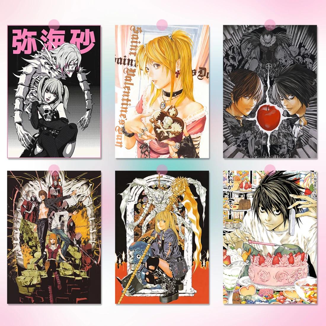 Bande dessinée japonaise Note de mort sans cadre toile peinture affiche lumière Yagami bande dessiné