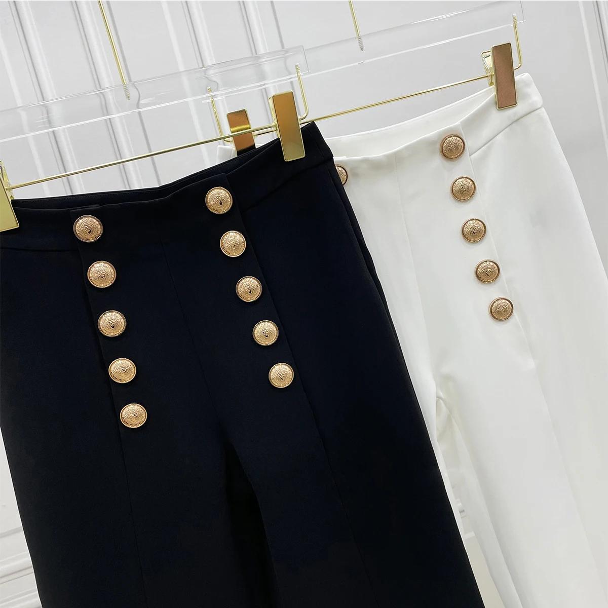 FJM-Tube droit taille haute pour femme, jambe large, mince et drapé, imbibé, haut de gamme, printemp
