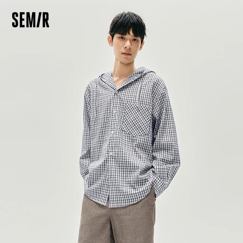 Semir chemise à manches longues hommes vêtements d'extérieur à carreaux léger 2025 automne nouveau h