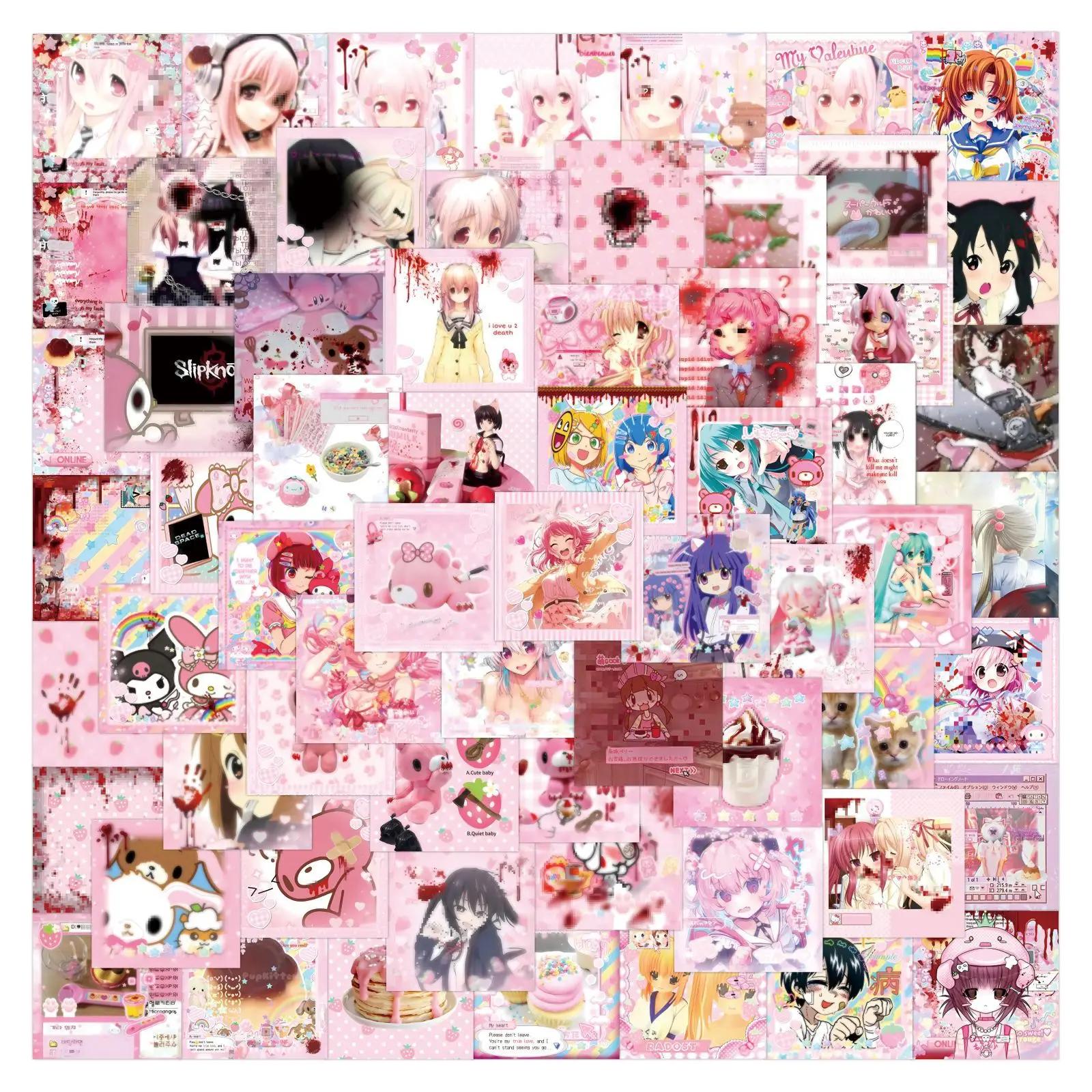 80 pièces dessin animé mignon Cutecore compte à main décoration bricolage papeterie Mobile autocolla