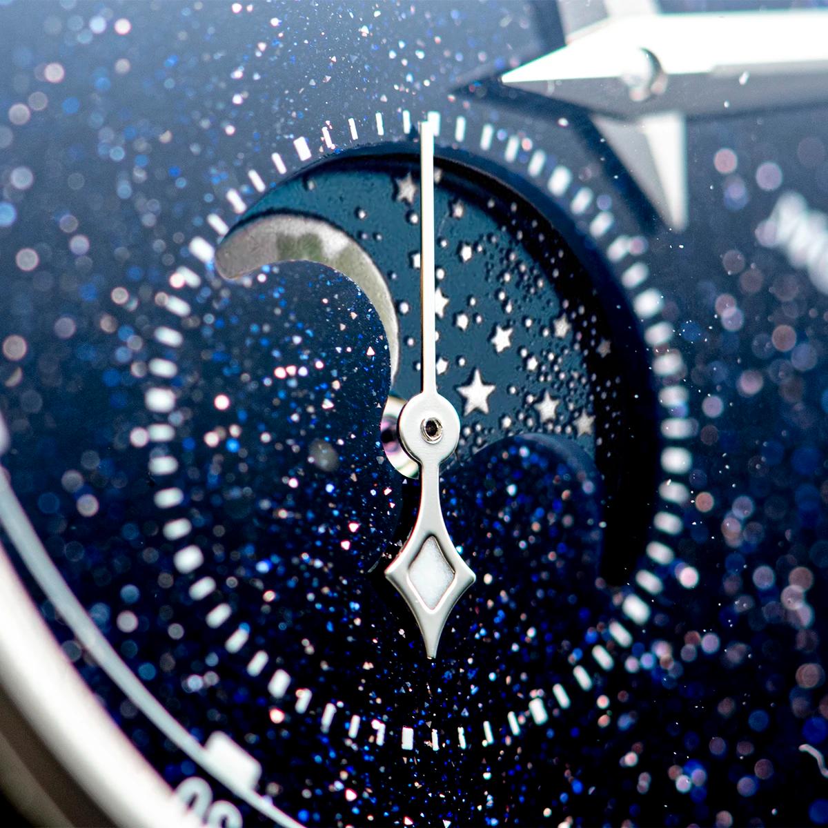 Sugess montre pour hommes édition limitée phase de lune boîtier en acier inoxydable 316L Tianjin ST2