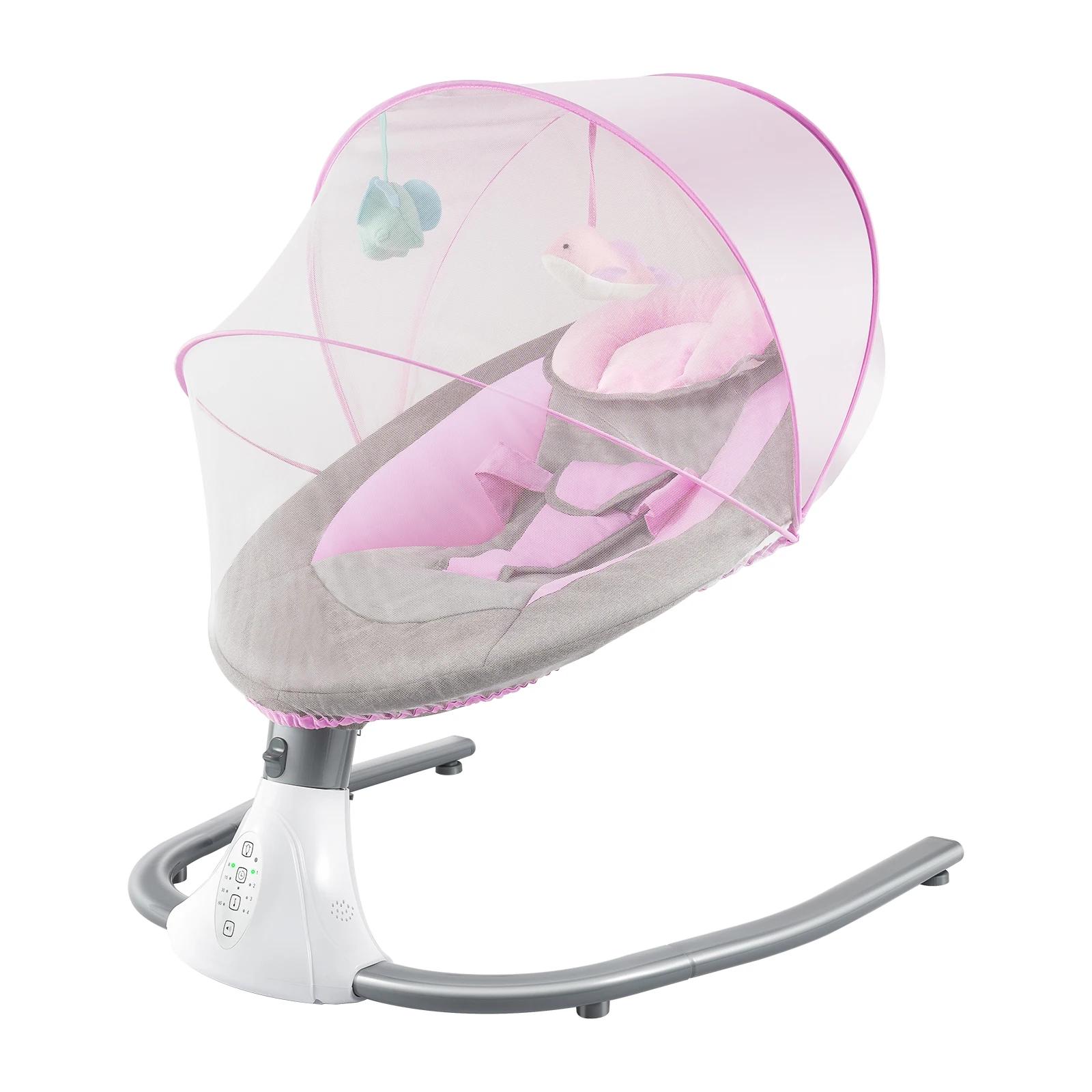 Balançoires pour bébés, balançoire pour nourrissons à 4 vitesses, 12 berceuses, balançoire électriqu