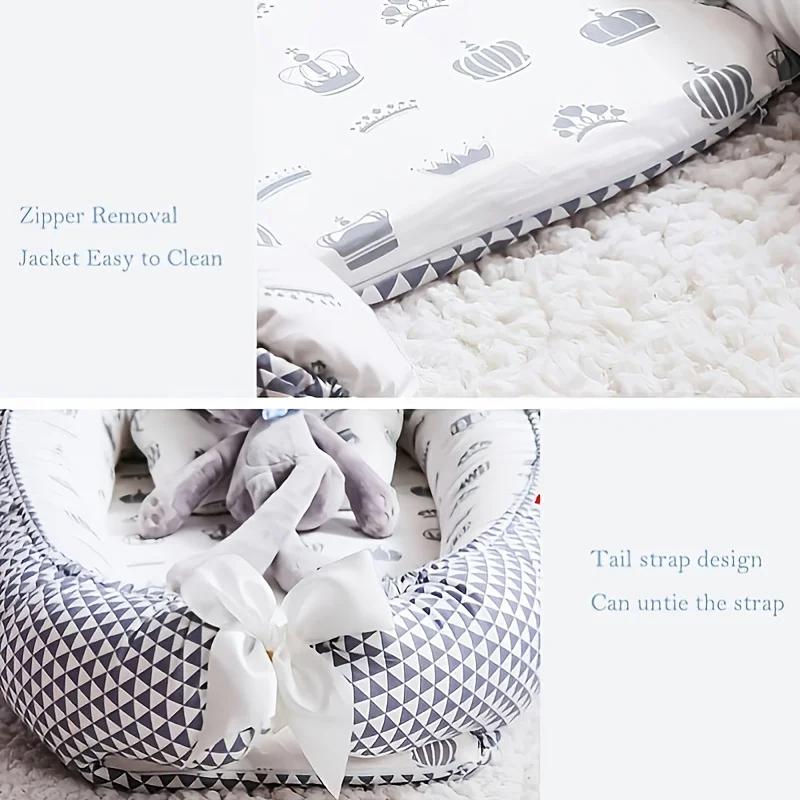 Nid de bébé pour dormir, chaise longue pour nouveau-né, en coton, respirant, réglable, berceau dans