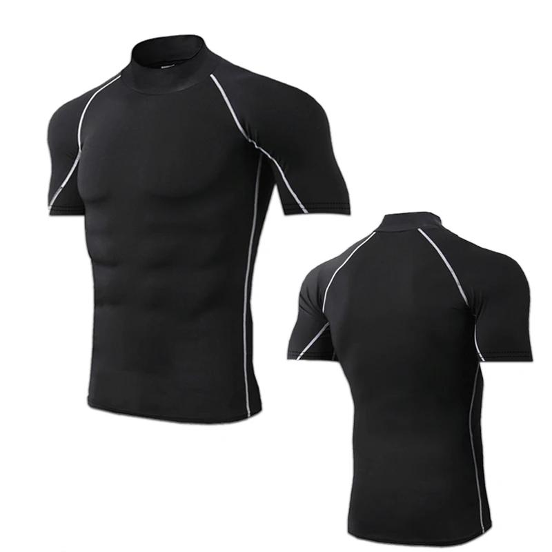T-Shirt de Compression hommes séchage rapide à manches courtes décontracté été T-Shirt Fitness entra