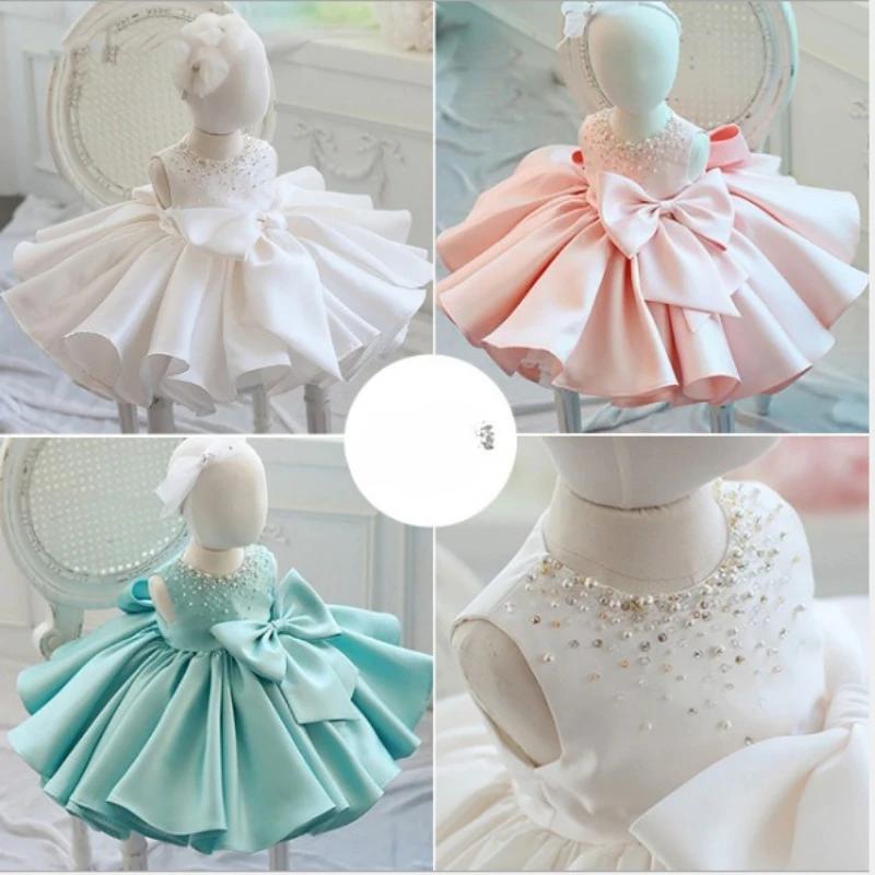Robe de Princesse Tutu Rose Style Coréen pour Bébé Fille, Tenue de Fête Formelle pour Enfants d'un A