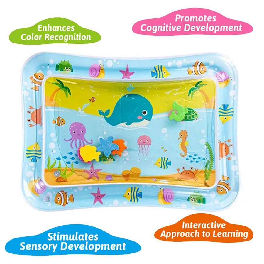 Tapis de jeu d'eau pour bébé, coussin gonflable en PVC pour nourrissons, temps du ventre, coussin d'