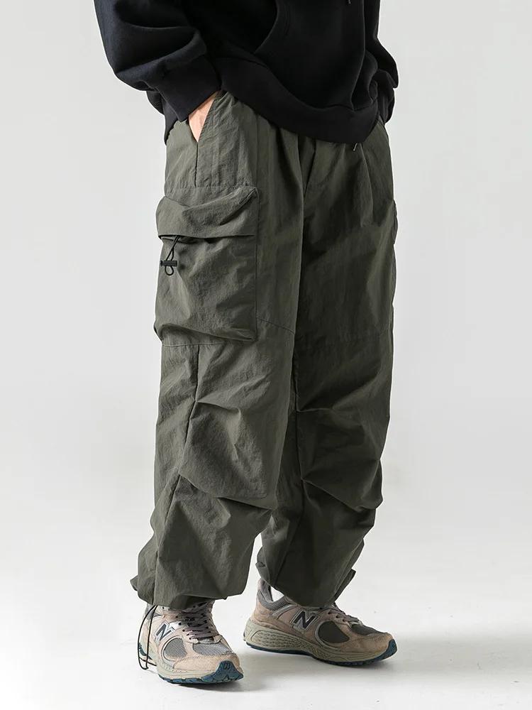 Pantalon cargo baggy vintage pour homme, imperméable, décontracté, sport, jogging, printemps, été, p