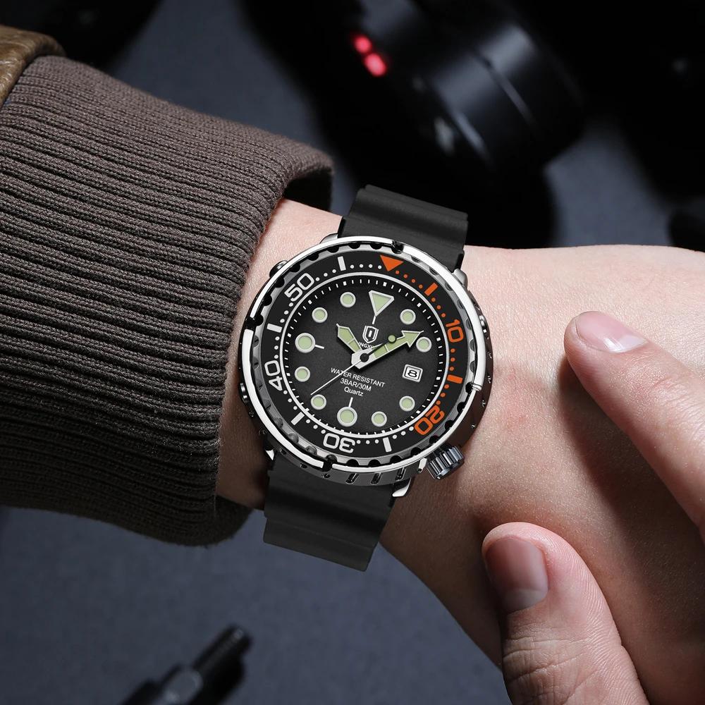 QINGXIYA – montre de sport à Quartz pour hommes, bracelet en Silicone, étanche, lumineuse, avec Date