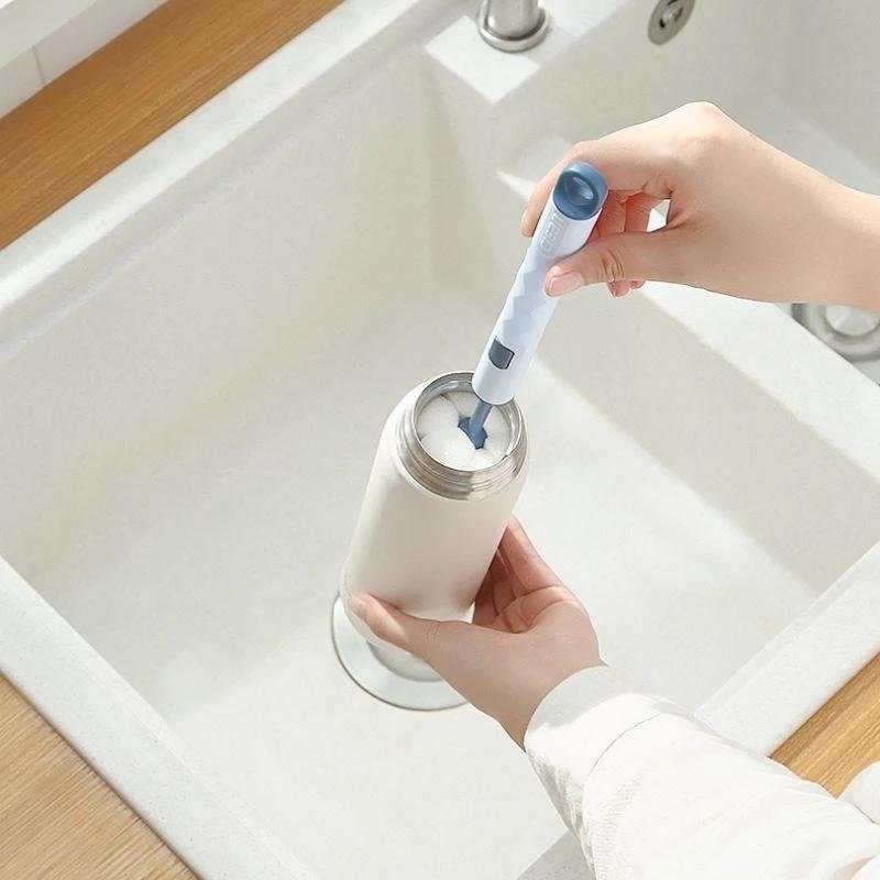 Brosse à biberon, Rotation à 360 degrés, sucette pour bébé, ensemble de brosses de nettoyage de mame