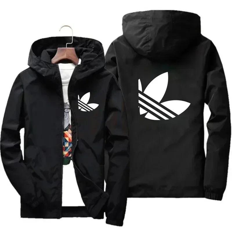 Manteau imperméable coupe-vent pour hommes, mode de rue, printemps et automne, fermeture éclair, cap