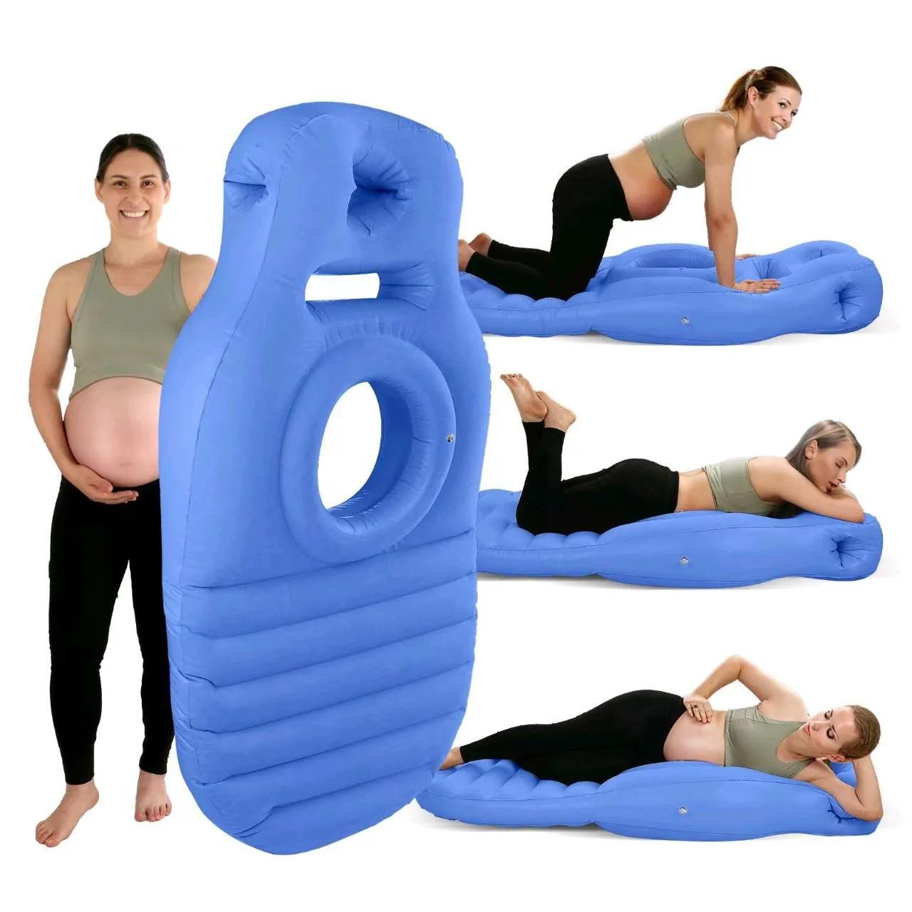 Matelas gonflable multifonctionnel de coussin de lit de maternité avec trou pour la maman enceinte t