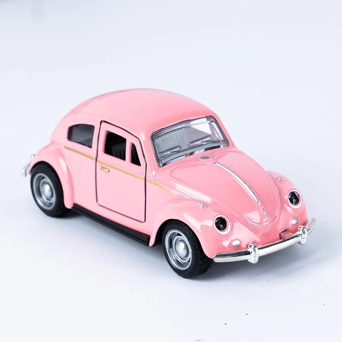 Classique 1: 36 tour alliage Double porte rétro coccinelle voitures modèle garçons et enfants jouets