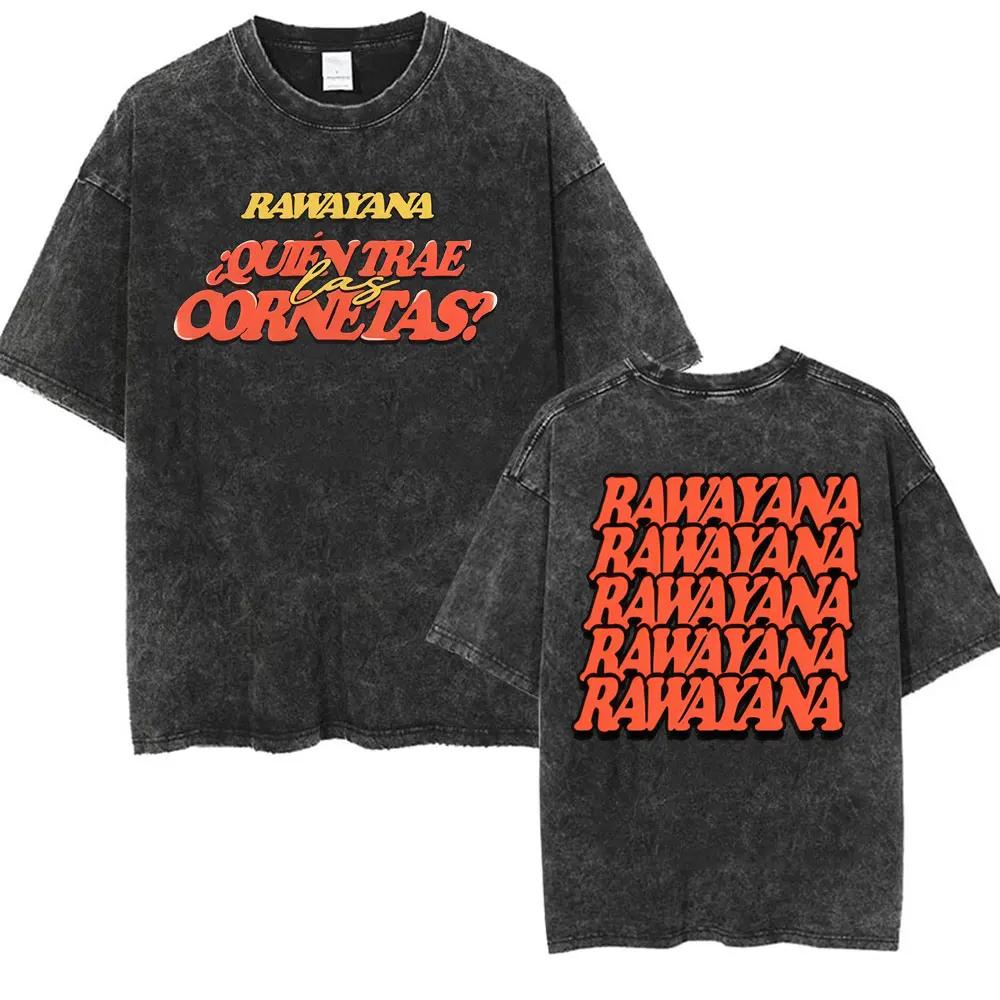 T-shirts Rawayana Donde Es El After 2026 Nouveau Album pour Hommes et Femmes, T-shirt Vintage Lavé à