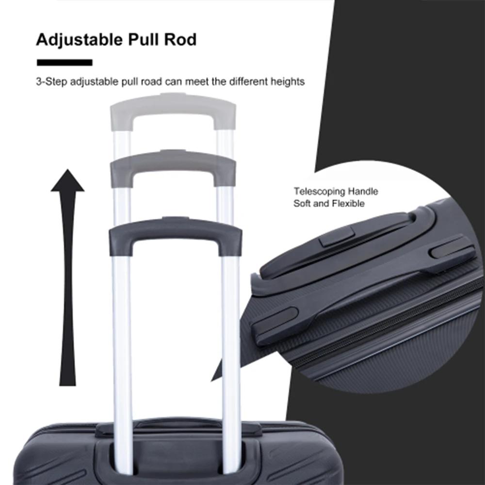 Travelhouse-Ensemble de bagages en ABS avec roues tournantes, valise à main, serrure TSA, 24 po, 28