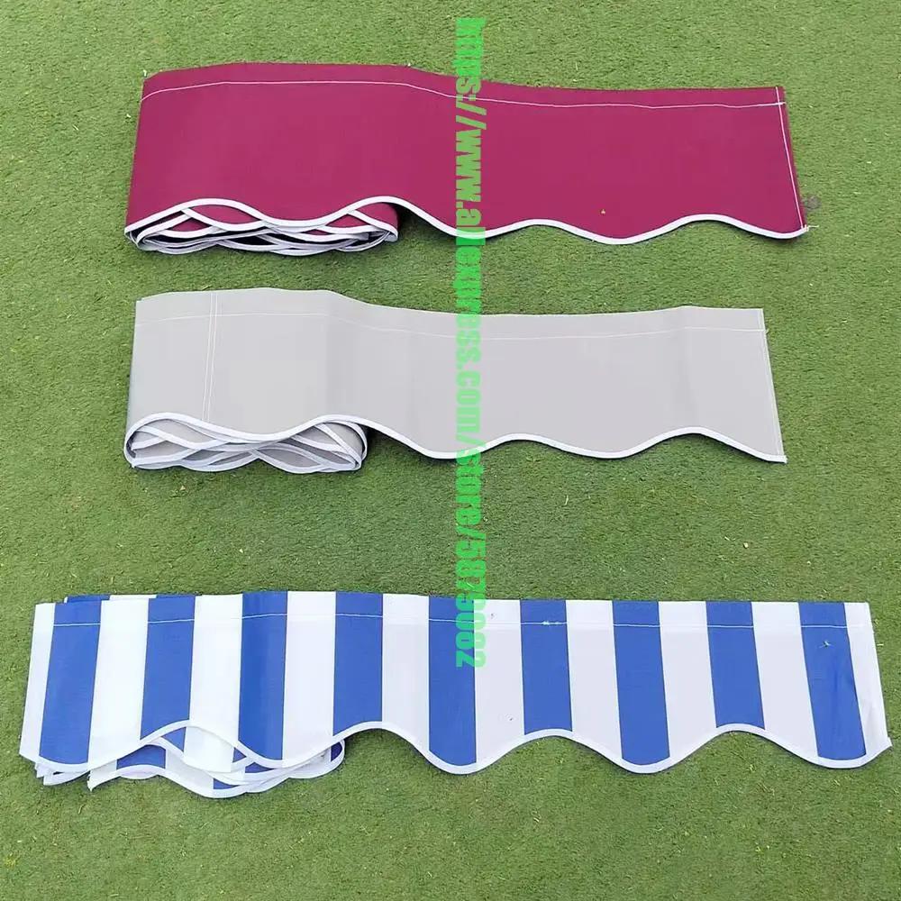 Auvent de Patio rétractable, fenêtres en tissu de remplacement, cantonnière ondulée, pare-soleil Dur