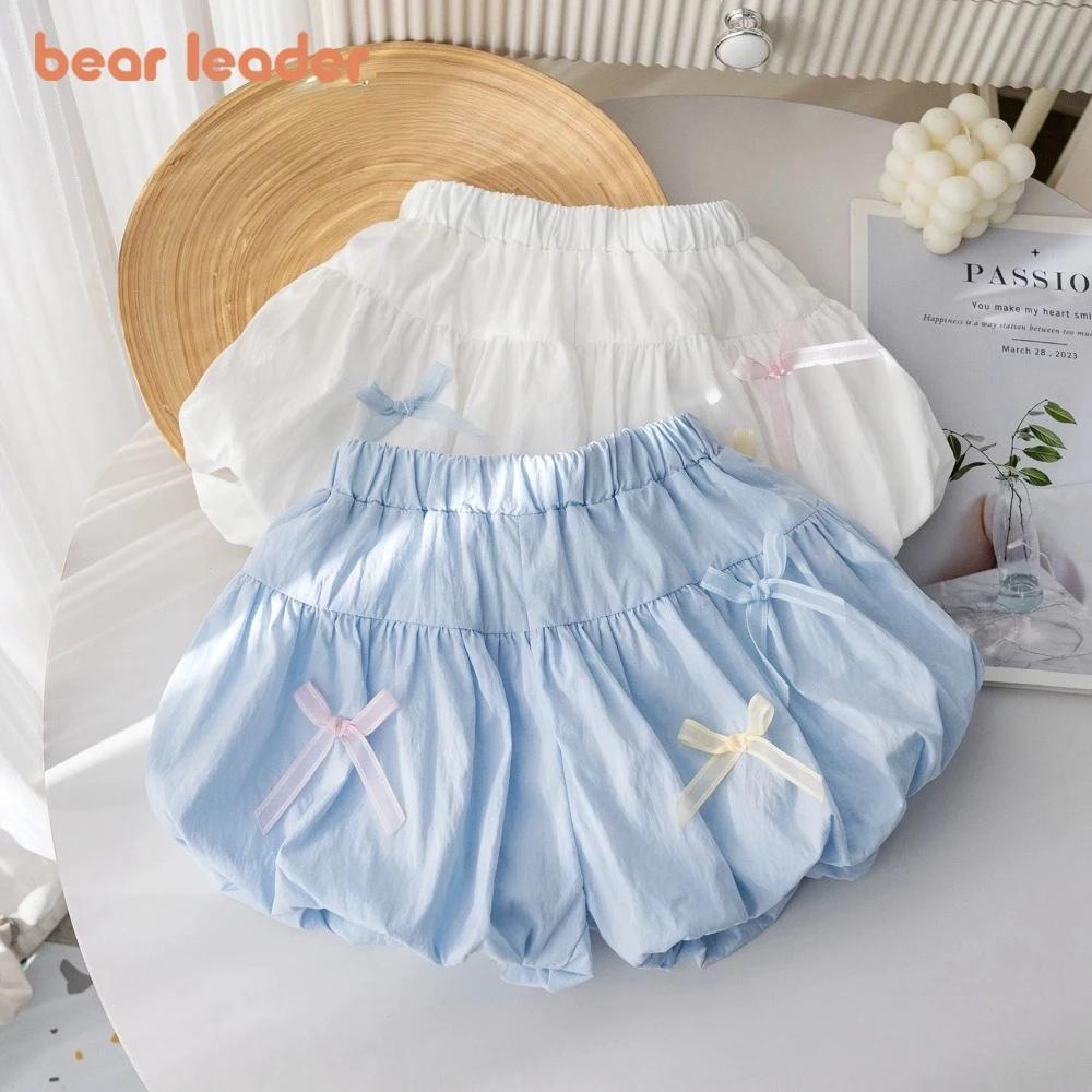 Bear Leader – vêtements d'été pour filles, couleur unie, short décoratif avec nœud, Version coréenne