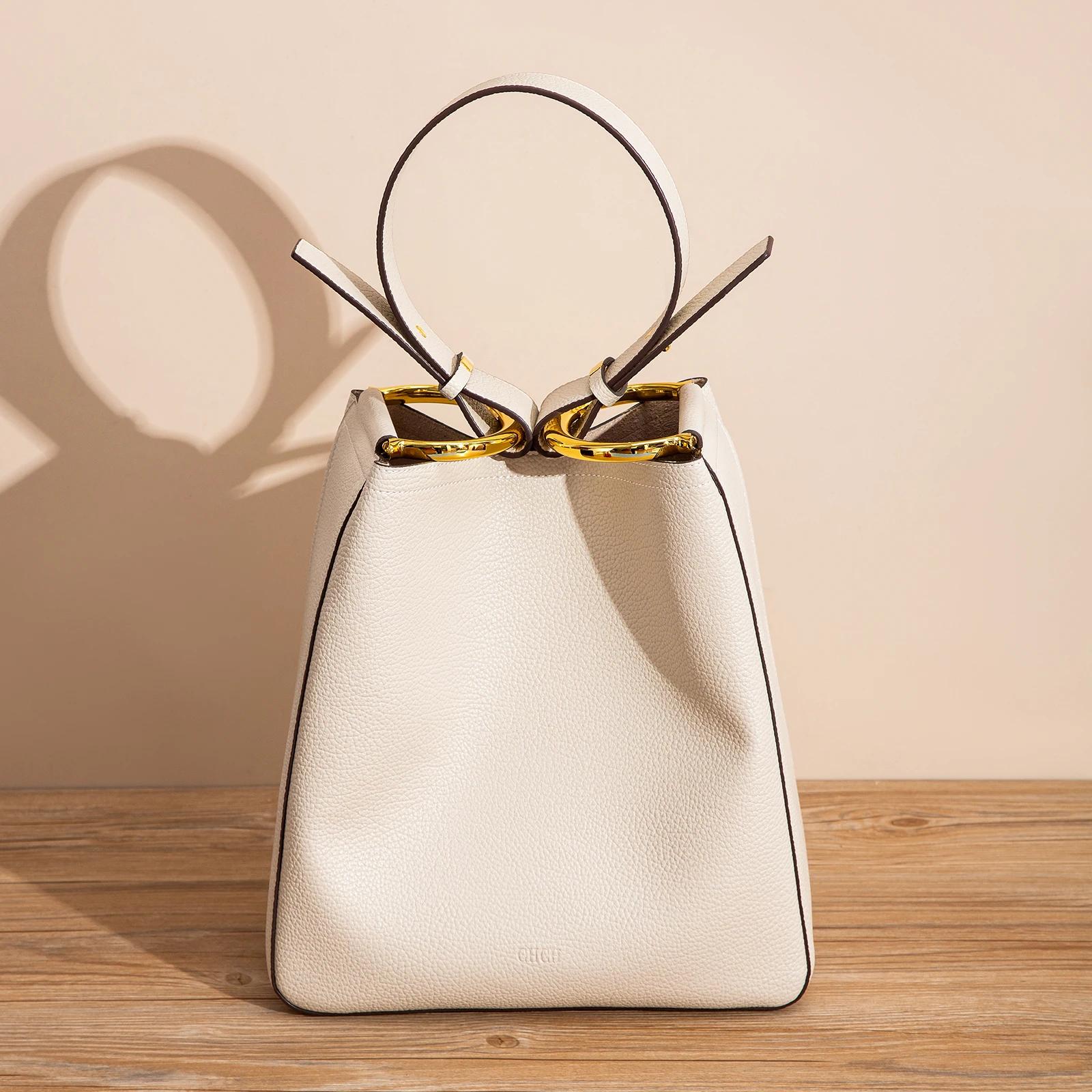 Sac fourre-tout pour femmes automne haute qualité Simple Texture Beige sac à bandoulière pour les dé