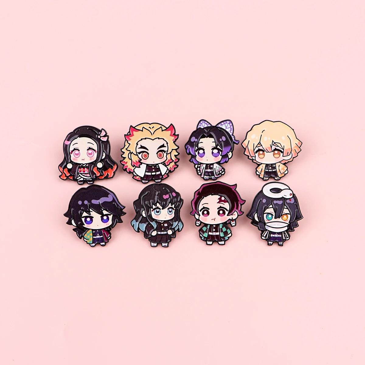 Broche de dessin animé en émail pour manteau, 8 pièces, broches pour femmes, Badges à revers à la mo