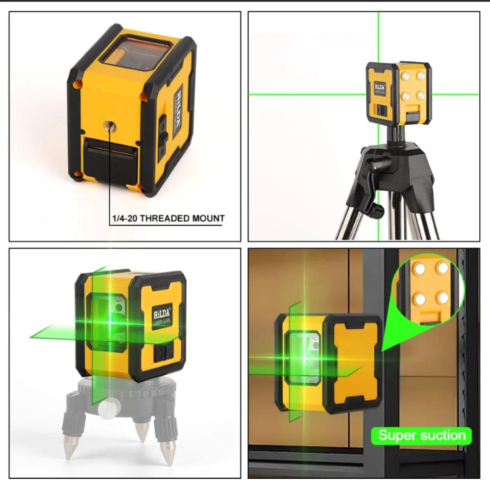 HILDA niveau Laser 2 lignes avec aimant sur le dos auto-nivelant nivellement automatique puissant ni