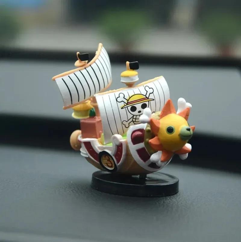 Une pièce 7 cm Anime navire Figure Luffy modèle jouet Super mignon Mini bateau THOUSANDSUNNY aller j