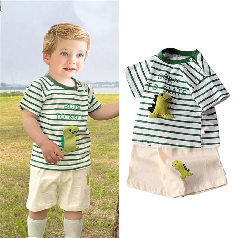 Ensemble de vêtements pour enfants bébé garçon/fille T-Shirt + short vêtements d'été coton dessin an