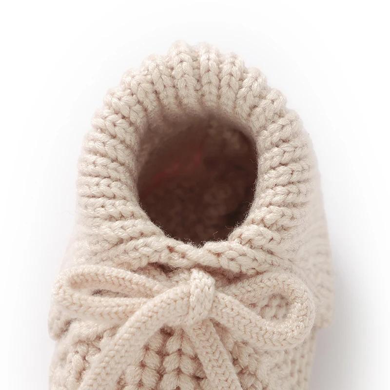 Chaussures tricotées pour bébé de 0 à 18 mois, jolies bottes de marche respirantes rabattues pour no