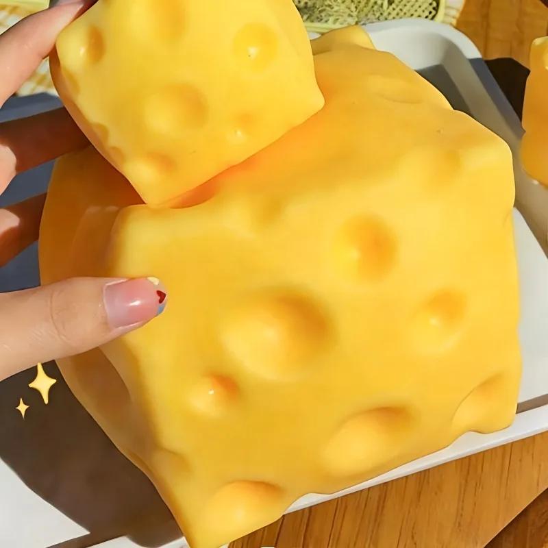 Jouet géant en forme de fromage à presser, taille extra large, jouet anti-stress en forme de fromage