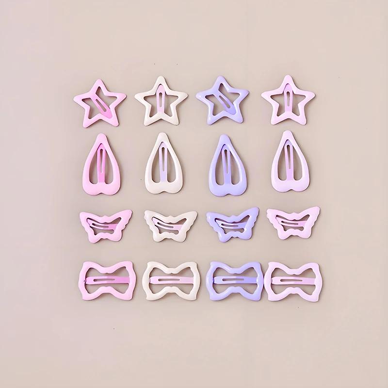 Ensemble de pinces à cheveux étoiles douces et douces, Barrettes sans traction pour bébés filles et
