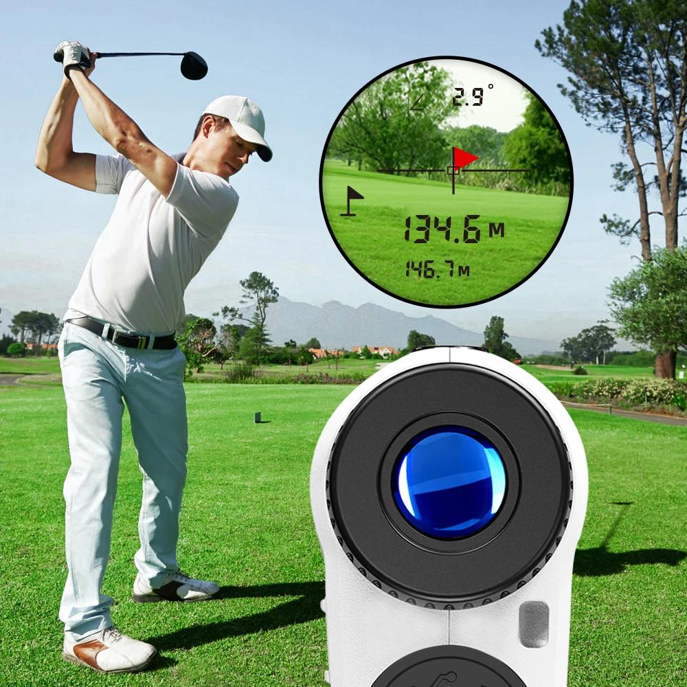 Télémètre laser de golf REVASRI rechargeable 600M/1000M avec grossissement 6X, télescope monoculaire