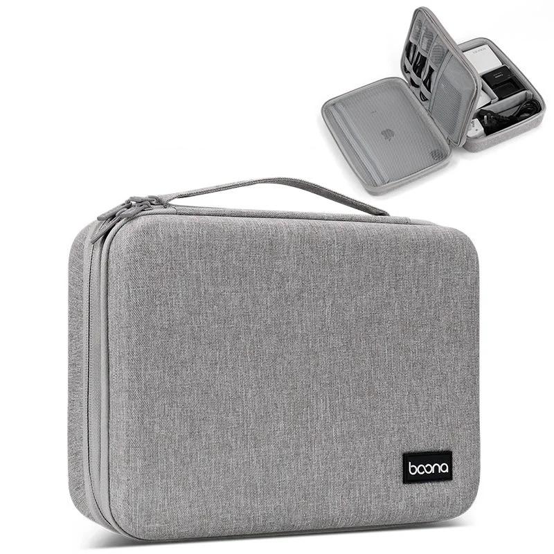 Étui rigide de grande capacité, sac de rangement numérique, sac de rangement de câbles de données po