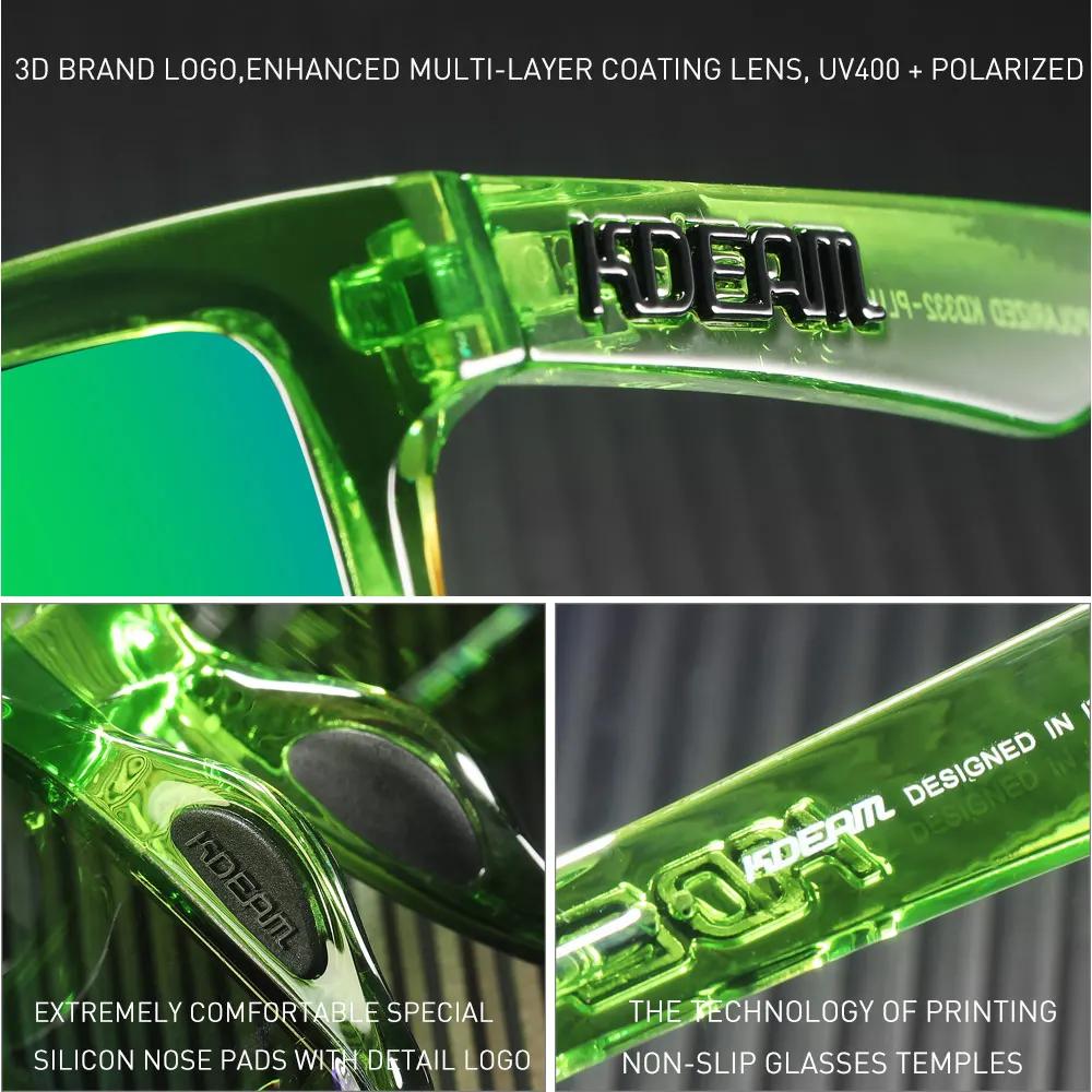 KDEAM grande taille lunettes de soleil de pêche hommes 64mm largeur plus grande taille lunettes de s