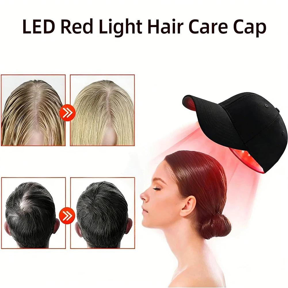 Casque de Croissance Capillaire LED 56 LED, Thérapie par Lumière Rouge Infrarouge 660nm & 850nm, Ant