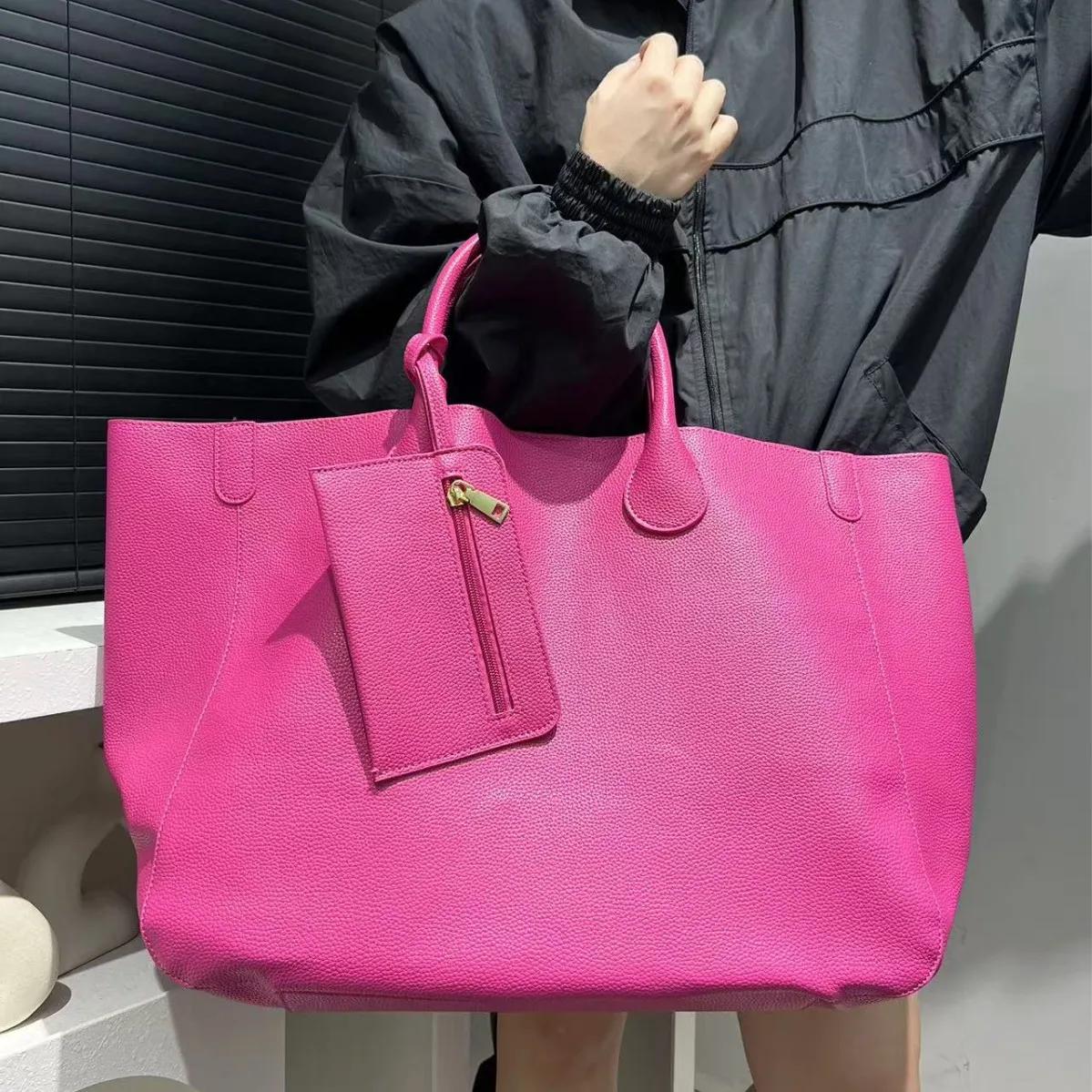 Sac à langer bandoulière classique de créateur pour femme, grand sac fourre-tout de luxe en cuir élé