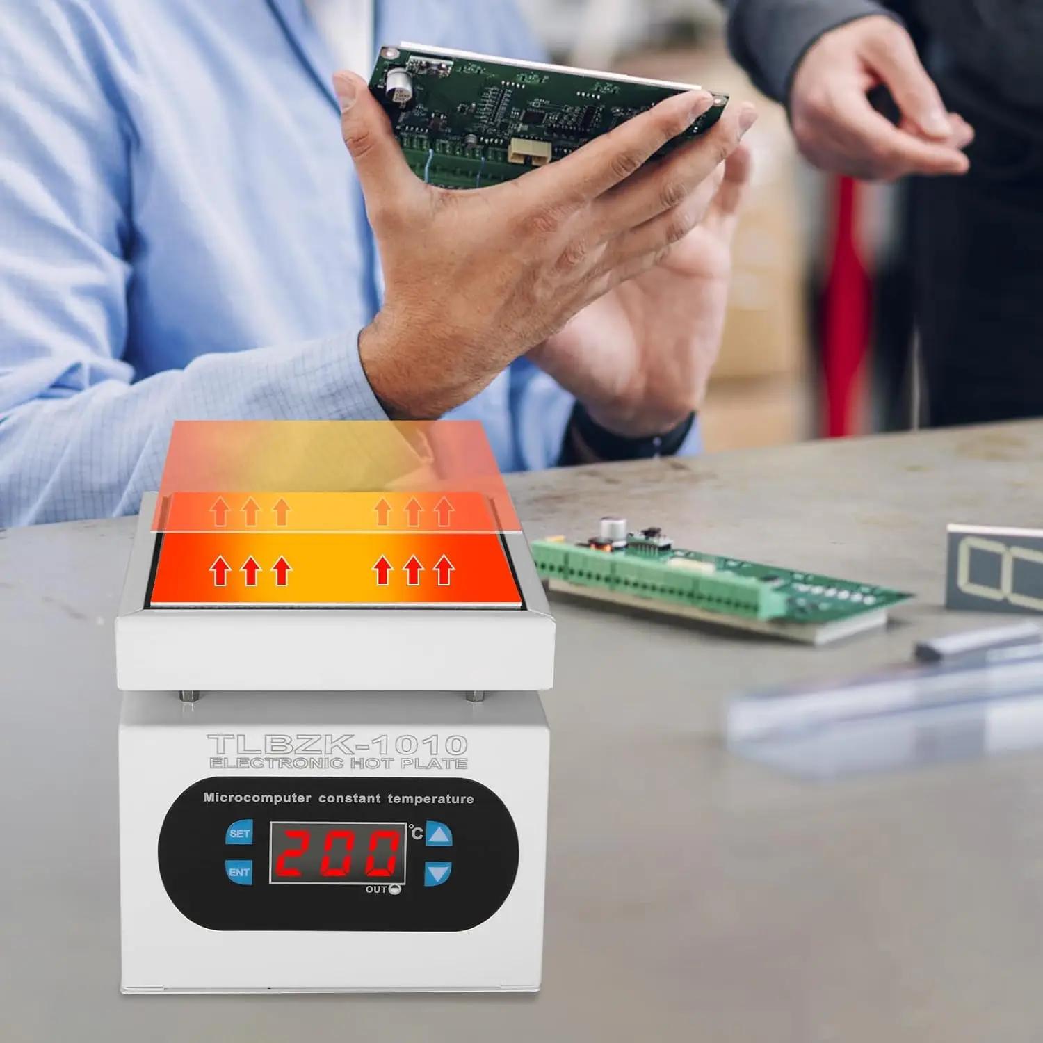 Station de chauffage numérique 350W/500W, plateforme de préchauffage électronique, plaque chauffante