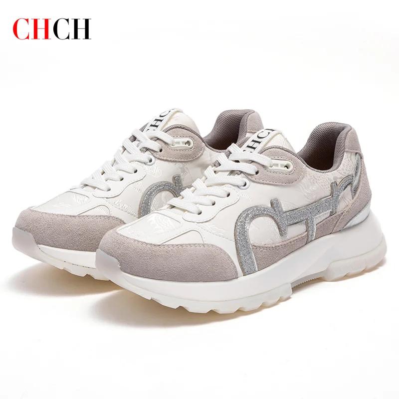 CHCH femmes chaussures de Tennis nouvelles chaussures de sport d'étudiant d'épissure en cuir