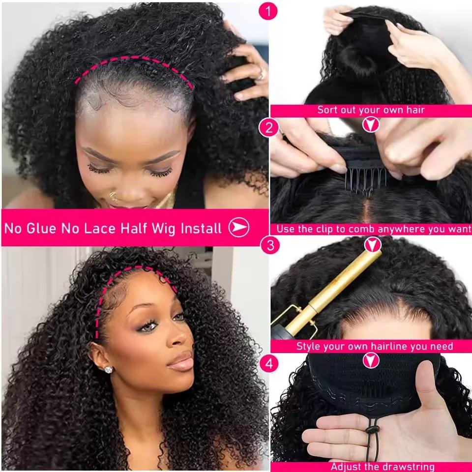 Perruques en cheveux humains bouclés birmans à 300 % de densité pour femmes, perruque brésilienne sa