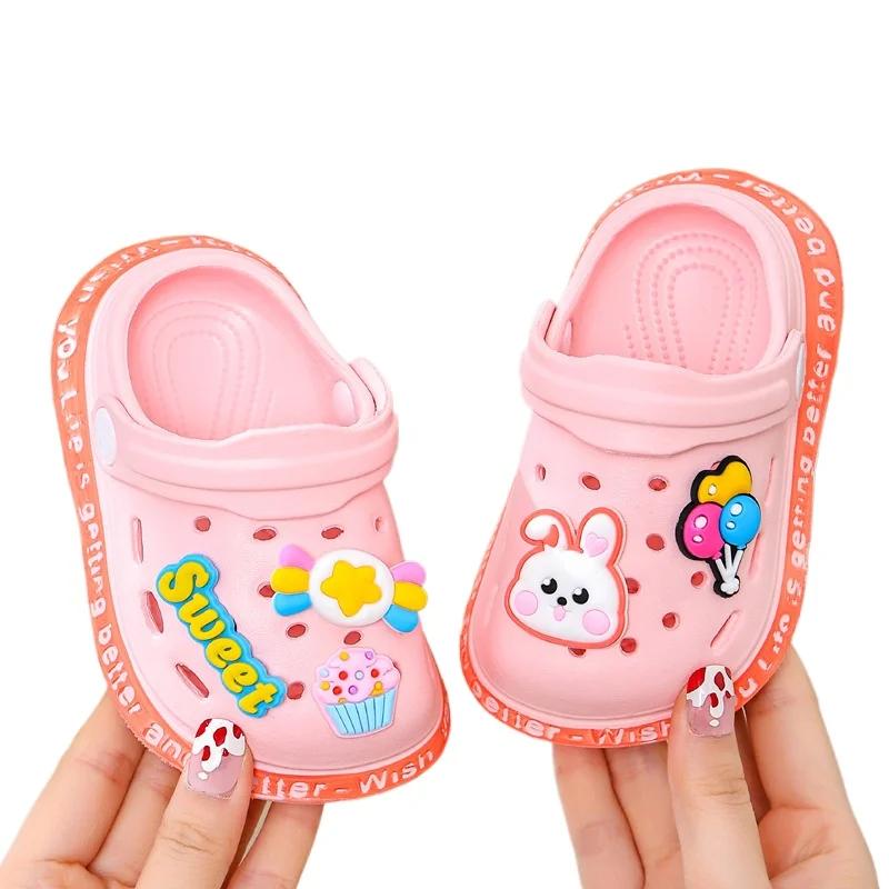 Pantoufles de jardin d'été pour enfants, chaussures pour garçons et filles, sandales de plage légère