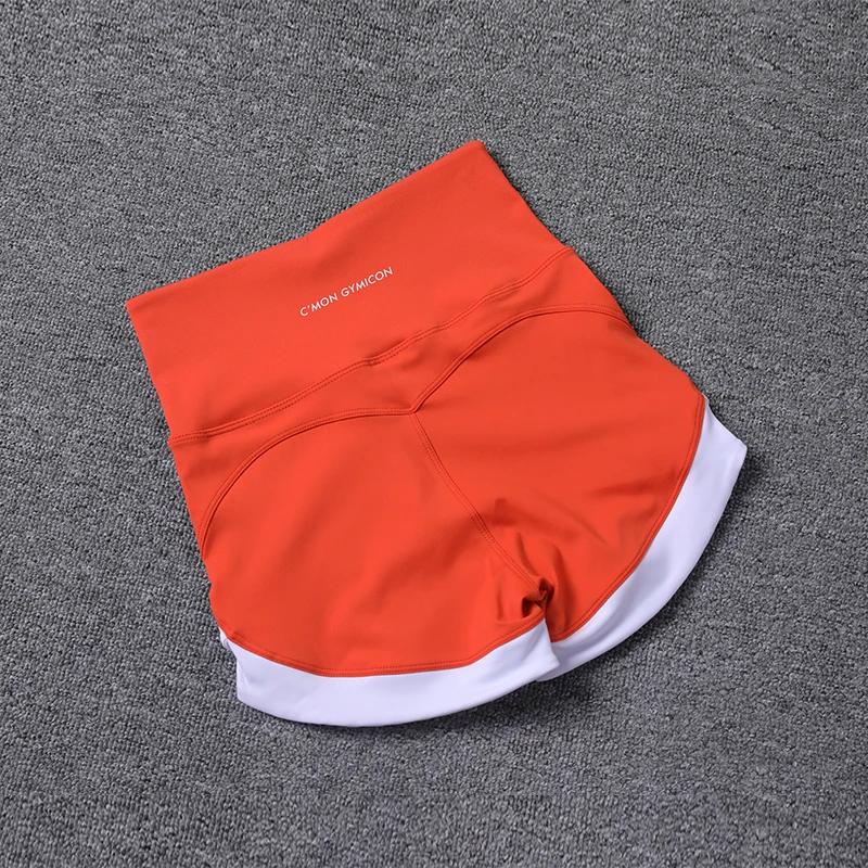 Short de sport taille haute pour les abonnés aux documents, pantalon de yoga serré, élastique, pêche