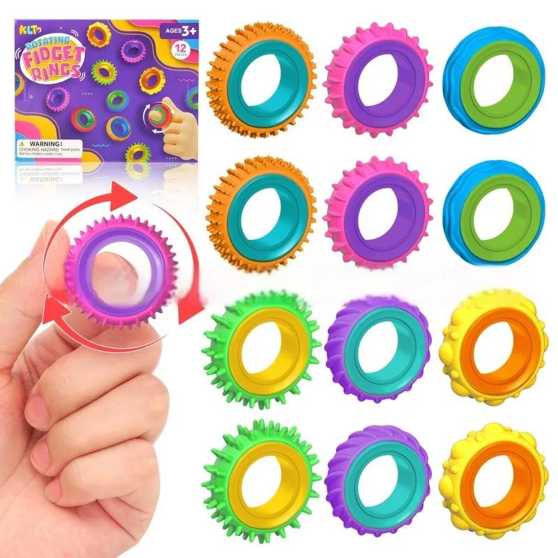 Nouveaux jouets Fidget anneau sensoriel en Silicone pour enfants jouet de décompression en Silicone
