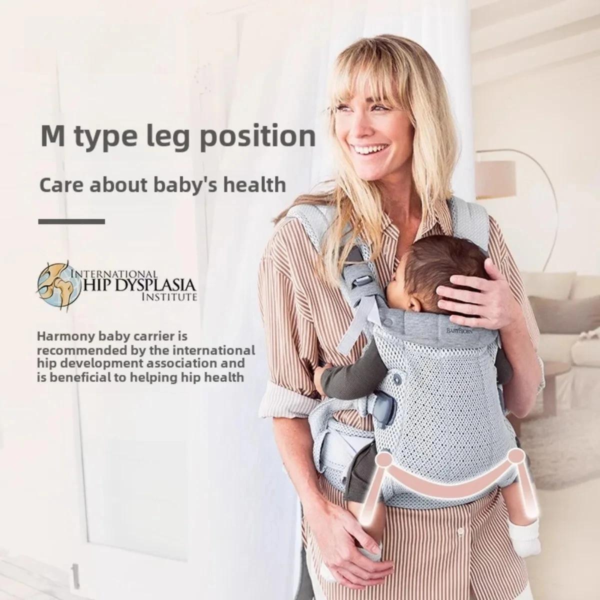 Porte-bébé Bjorn en maille 3D | Conception ergonomique 3 en 1 prenant en charge les nouveau-nés et