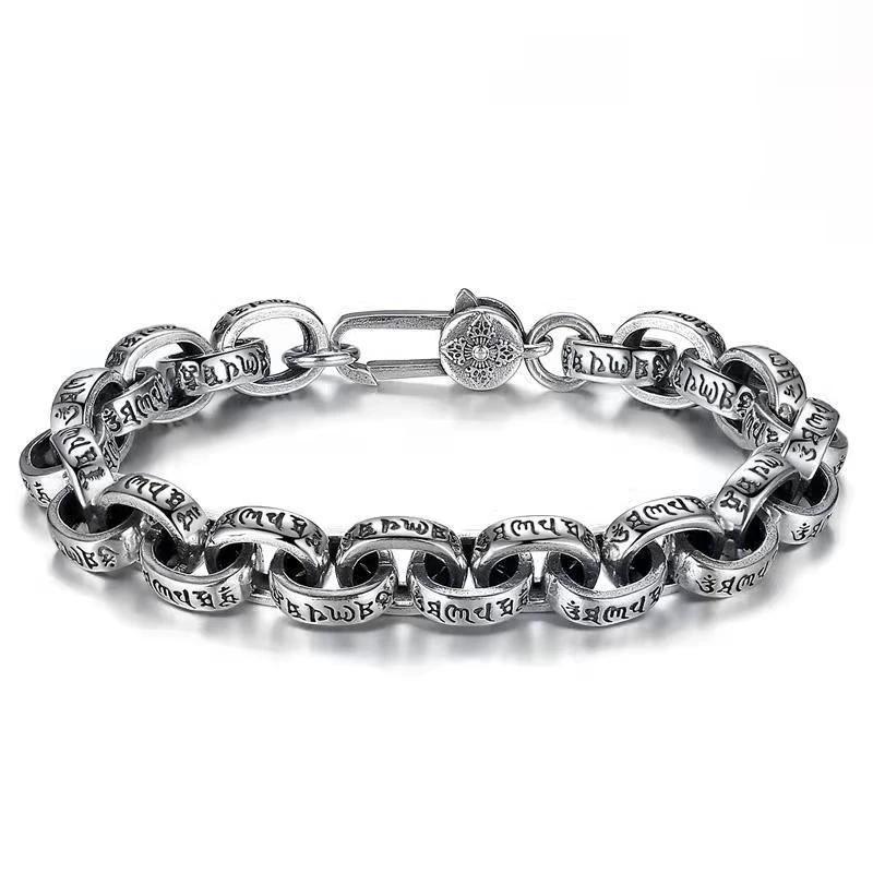 Bracelet Mantra à Six caractères en argent Sterling S925 pour hommes et femmes, haute qualité, prix