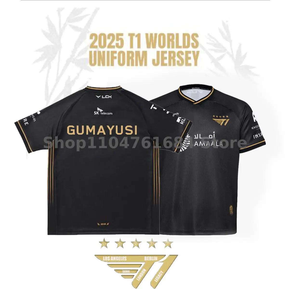 T-shirt d'uniforme de l'équipe Esports T1, maillot de la finale mondiale de la ligue des légendes, j