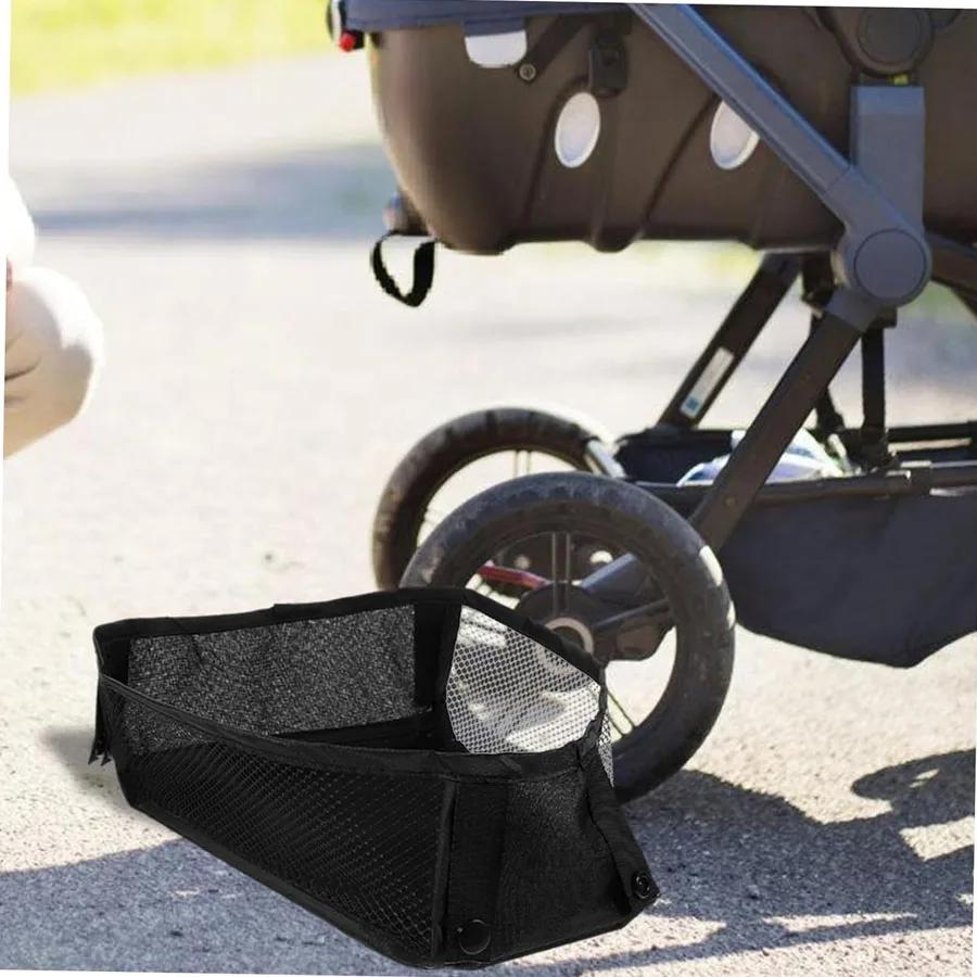 Sac de rangement inférieur pour poussette, panier de rangement universel en maille tridimensionnelle